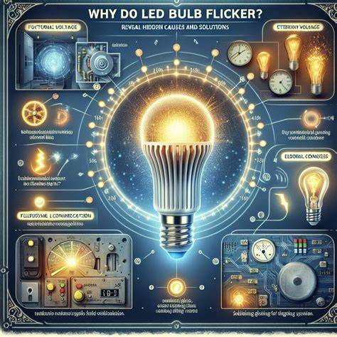 Infografika - příčiny slabého svícení LED a řešení