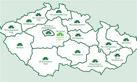 Mapa regionální spolupráce Albertu a potravinových bank