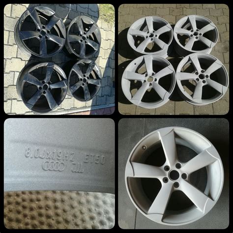 Ilustrační fotografie různých typů hliníkových disků pro SUV