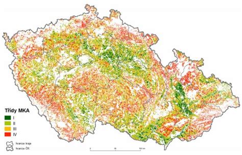 Mapa rozložení terénů a vhodnosti modelů Tektro v různých podmínkách
