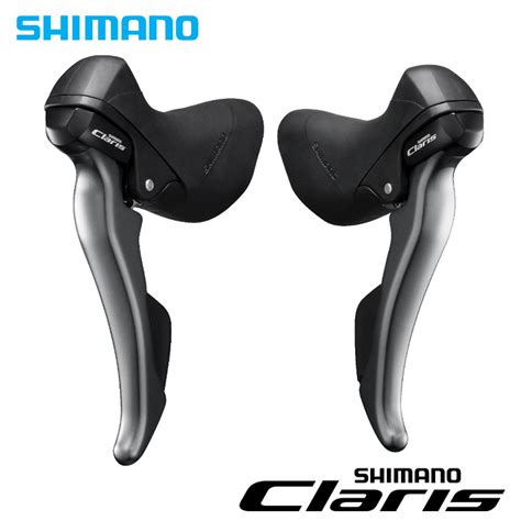 Detailní pohled na řadící a brzdovou páku Shimano Claris ST-R2000