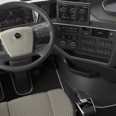 Interiér Volvo FH a FH16 - vizualizace nového digitálního displeje a rohové kamery
