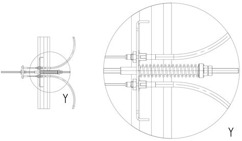 Schéma brzdového táhla s vyznačením závitu M10
