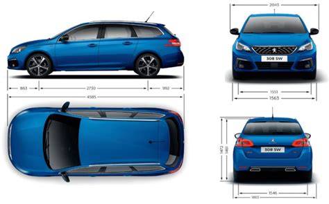 Tabulka: Rozměry kufru Peugeot 308 SW vs. konkurenční vozy