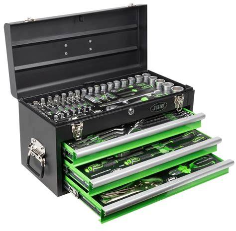 box s nářadím a kompaktní podložka Powerflex připravená k použití