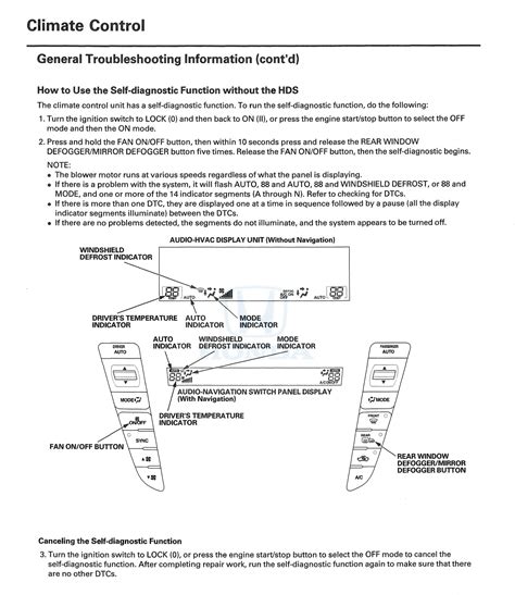 Diagnostic view for climate control parameters