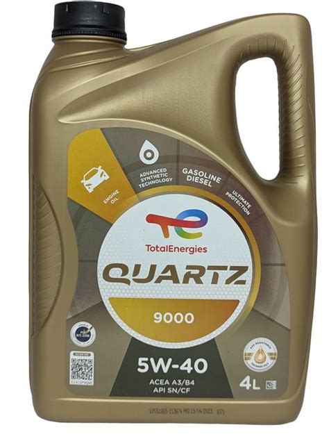 Ilustrační foto motorového oleje TOTAL Quartz 9000 5W-40