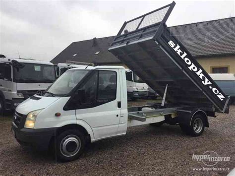 Ford Transit 350 sklápěč s dvojitou kabinou a otevřenými bočnicemi