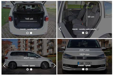 Infografika: Rozměry a objem zavazadlového prostoru Citroën Spacetourer