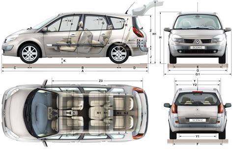 Infografika znázorňující postup demontáže zadní části Renault Grand Scenic II