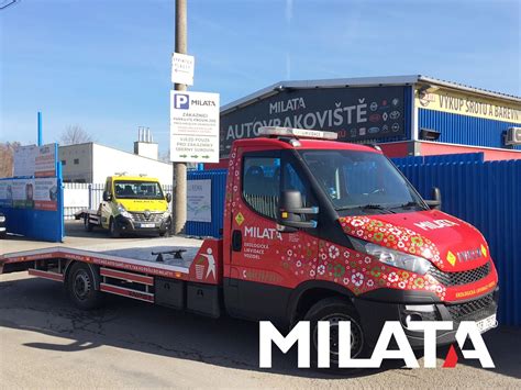 vjezd do prodejny autovrakoviště MILATA