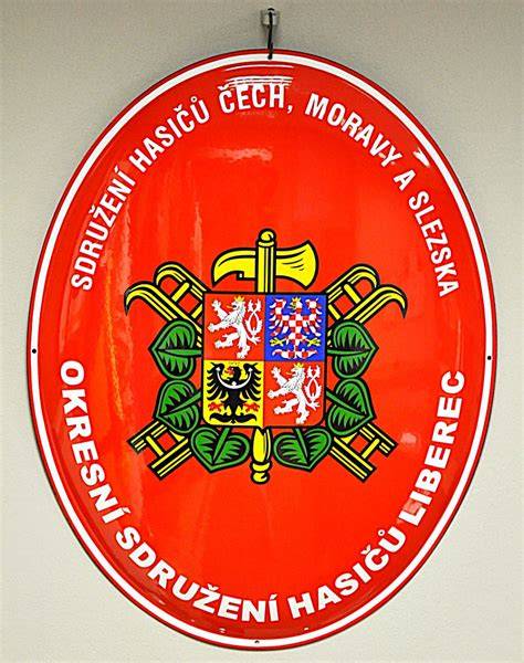 Hasičské ovály a vlajky - tradiční smaltovaná ukázka