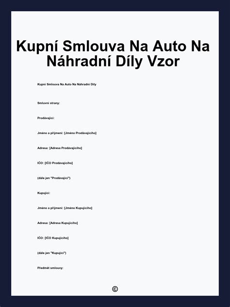 Infografika: Kontrolní seznam náležitostí kupní smlouvy na auto bez záruky