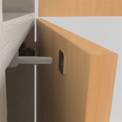 Detailní záběr na pant systému LSD pro vertikální otevírání dveří