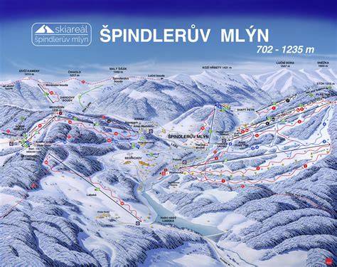 Infografika: Skiareál Špindlerův Mlýn - tratě, vleky a zázemí