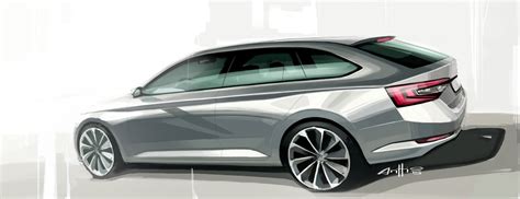 Designová skica Škoda Superb III
