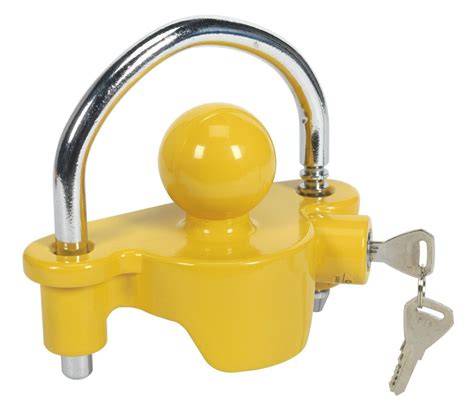 Illustration of automatic ball hitch with lock