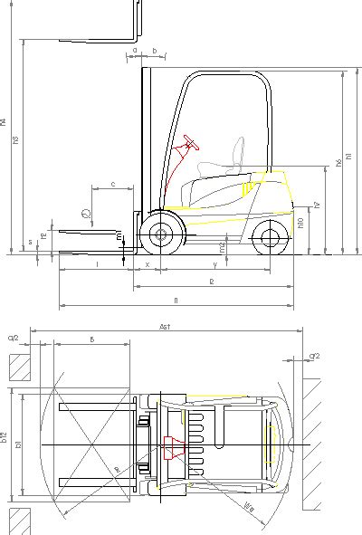 Schéma rozložení hlavních náhradních dílů vysokozdvižného vozíku Desta