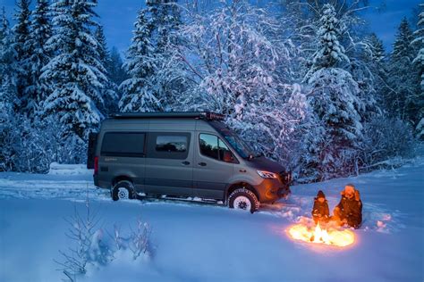 Infografika: typické rozměry a výbava obytných vozu na bázi Mercedes Sprinter