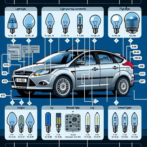 Infografika výrobců a typů žárovek Ford C-Max 2007-2009
