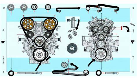 Schéma rozvodů a rozpojovacího mechanismu motoru 1.4 16V