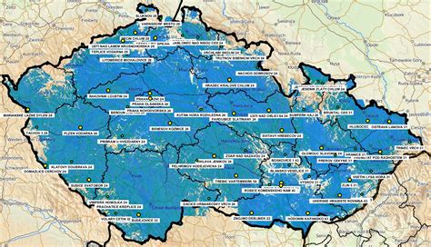 Mapa pokrytí signálem a ukázka vhodných antén pro vylepšení příjmu