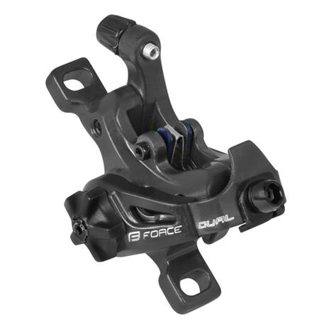 Obrázek ukazující dvoupístový mechanický brzdový třmen Force DUAL MTB na kolu