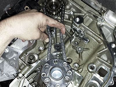 Detail rozvodového řetězu motoru N47