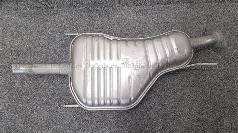 Zadní část výfuku a upevnění k podvozku Opel Zafira (schematický pohled)