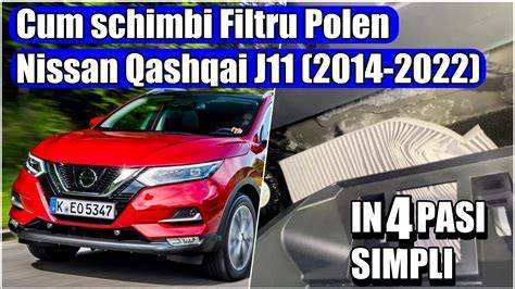 Infografika: Umístění vzduchového filtru na Nissan Qashqai a kroky výměny
