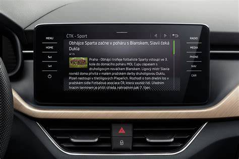Schéma architektury infotainmentu Škoda (MIB a online služby Škoda Connect)