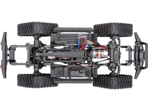 Obrázková ilustrace: Pásový podvozek Traxxas TRX-4 a jeho komponenty
