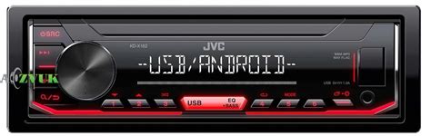 Ilustrační foto autorádia JVC KD-X162 s červeným podsvícením