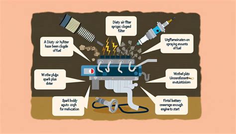 Infografika zobrazující možné příčiny vypínání motoru a jejich řešení