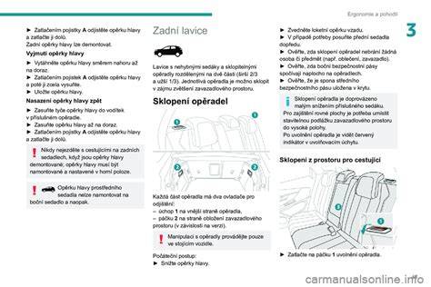 Obrázek: Znázornění odjištění pojistek a vyjmutí opěrky hlavy