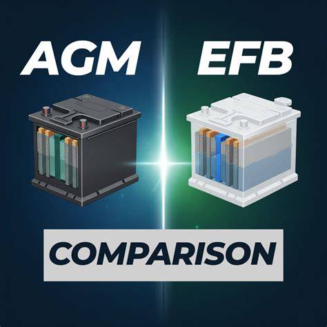Infografika: Porovnání SLI, EFB, AGM a LiFePO4 - použití a výhody