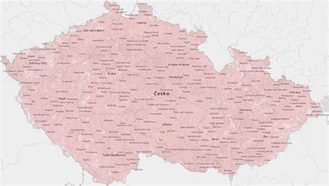 Mapa pokrytí odtahových služeb po ČR