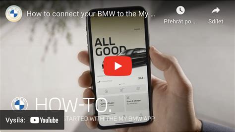 Rozhraní aplikace My BMW s přehledem funkcí