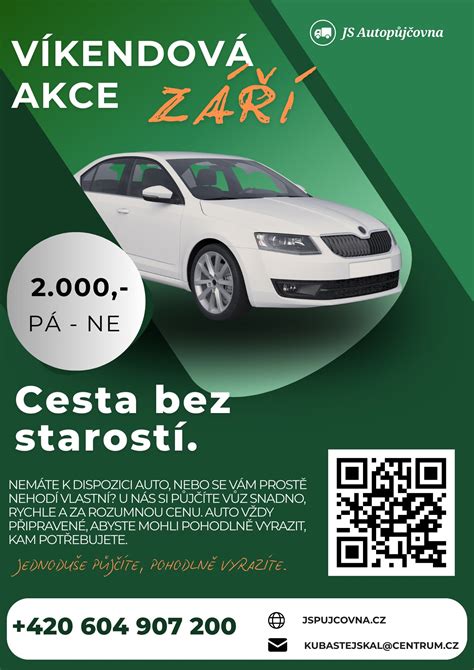 Infografika: Přehled služeb Autopůjčovna Praha JS-CAR