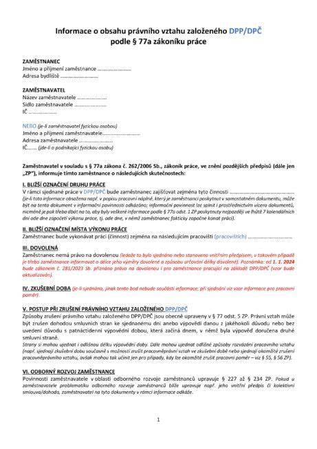 Infografika: Jak fungují DPP, DPČ a HPP v ČR, limity a odvody