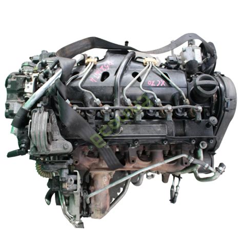 Schéma motoru Volvo D5244T4 s vyznačenými klíčovými komponenty