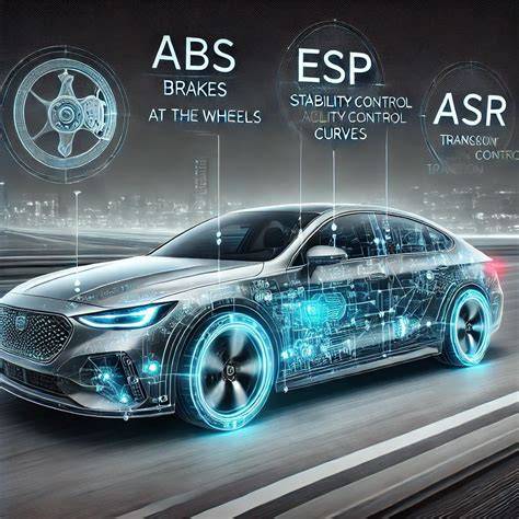 Infografika: Schéma komunikace ESP MK60, ABS a ASR