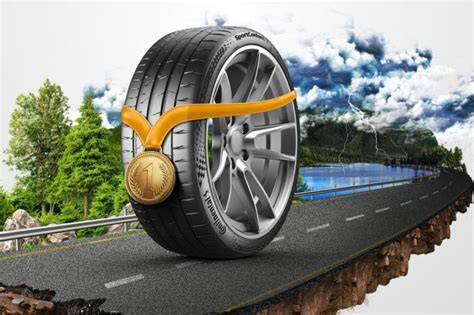Infografika: Rozložení výkonnosti letních pneumatik Continental a Barum v testech 2025