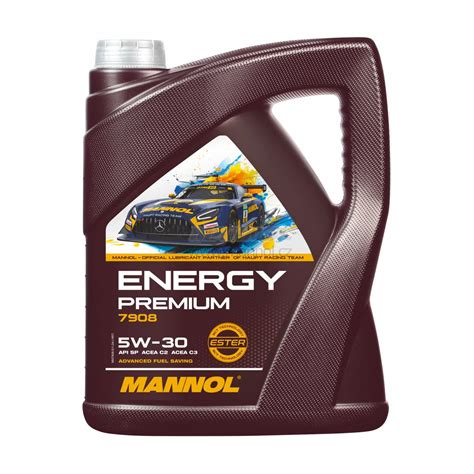 Ilustrace různých typů motorových olejů Mannol 5W-30 v různých baleních