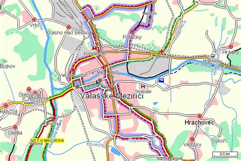 Mapa poboček STK ve Valašském Meziříčí a okolí
