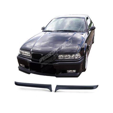 Infografika: Srovnání verzí předních nárazníků pro BMW E36 a jejich vliv na aerodynamiku