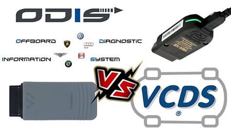 Vizualizace porovnání nástrojů ODIS vs. VCDS