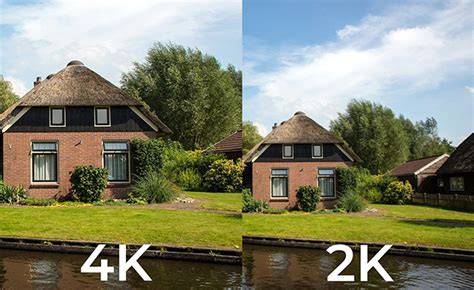 Vizualizace: rozlišení 4K vs 2K a jejich denní/nocní výstupy