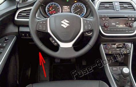Schéma: Umístění základních dílů ve Suzuki SX4/S-Cross