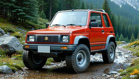 Infografika vývoje generací Suzuki Vitara (1988- současnost)